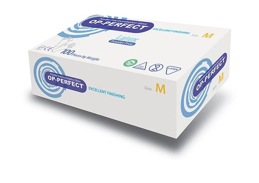 Əlcək pudrasız ağ L