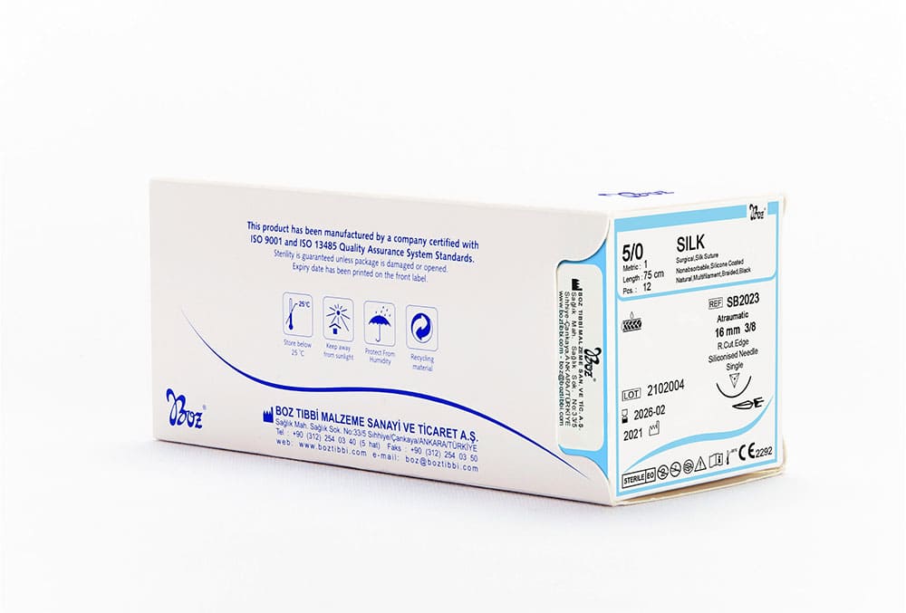 Cərrahi sap ipek (5/0-paçka)